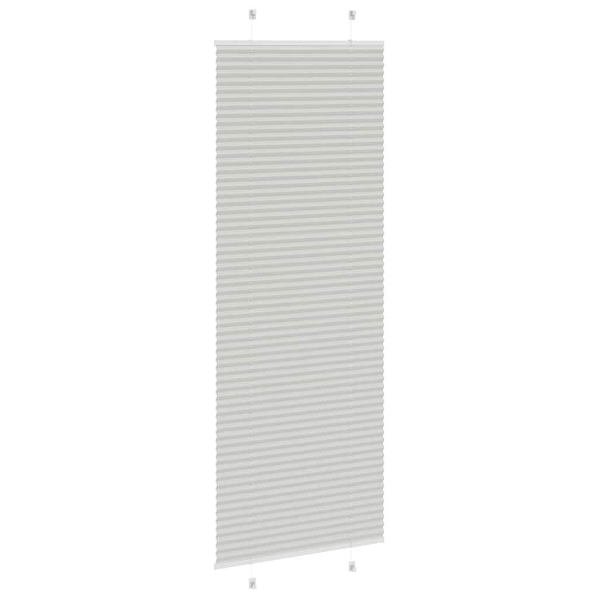 Voir la diapositive 4 : VIDAXL Store plisse gris clair 75x200 cm largeur du tissu 74,4 cm