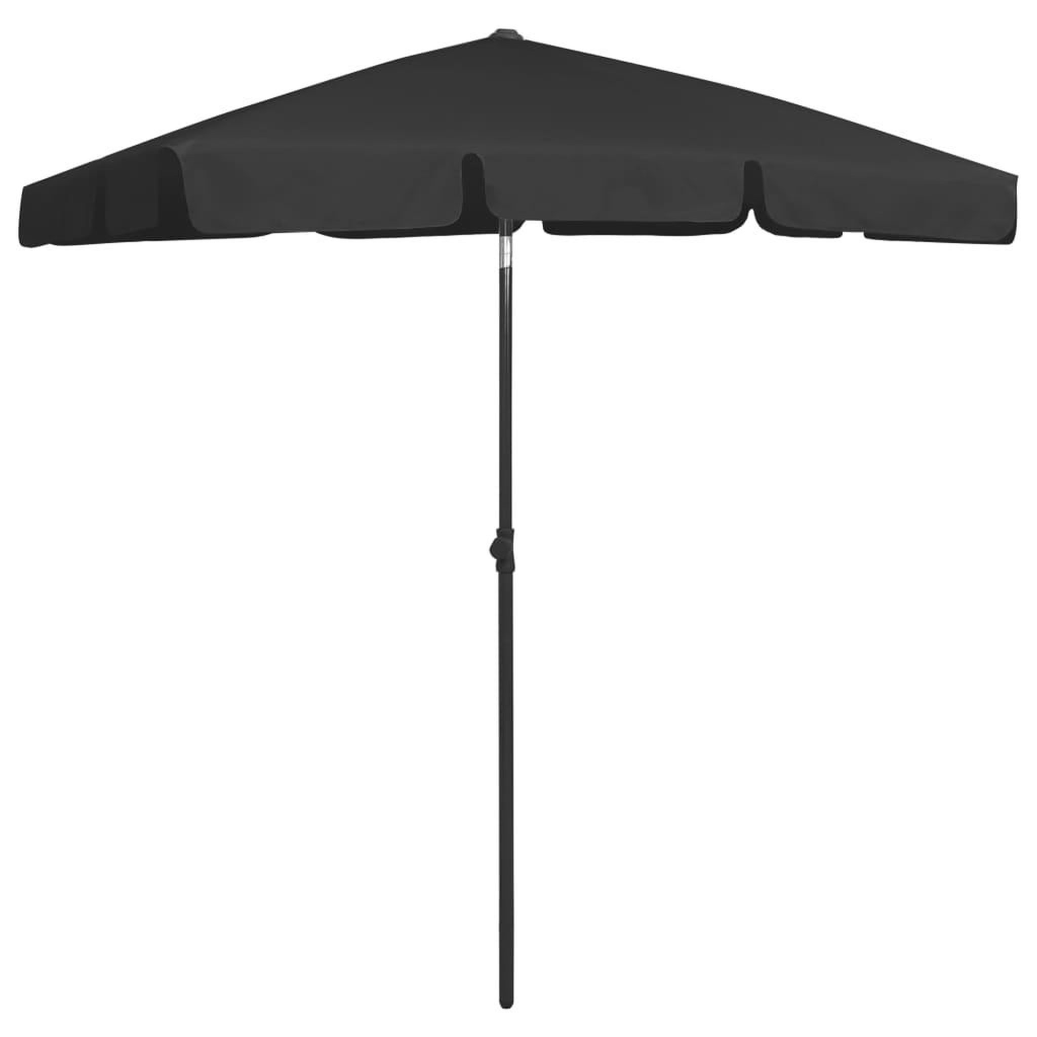 Voir la diapositive 2 : VIDAXL Parasol de plage noir 180x120 cm