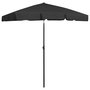 Voir la diapositive 2 : VIDAXL Parasol de plage noir 180x120 cm