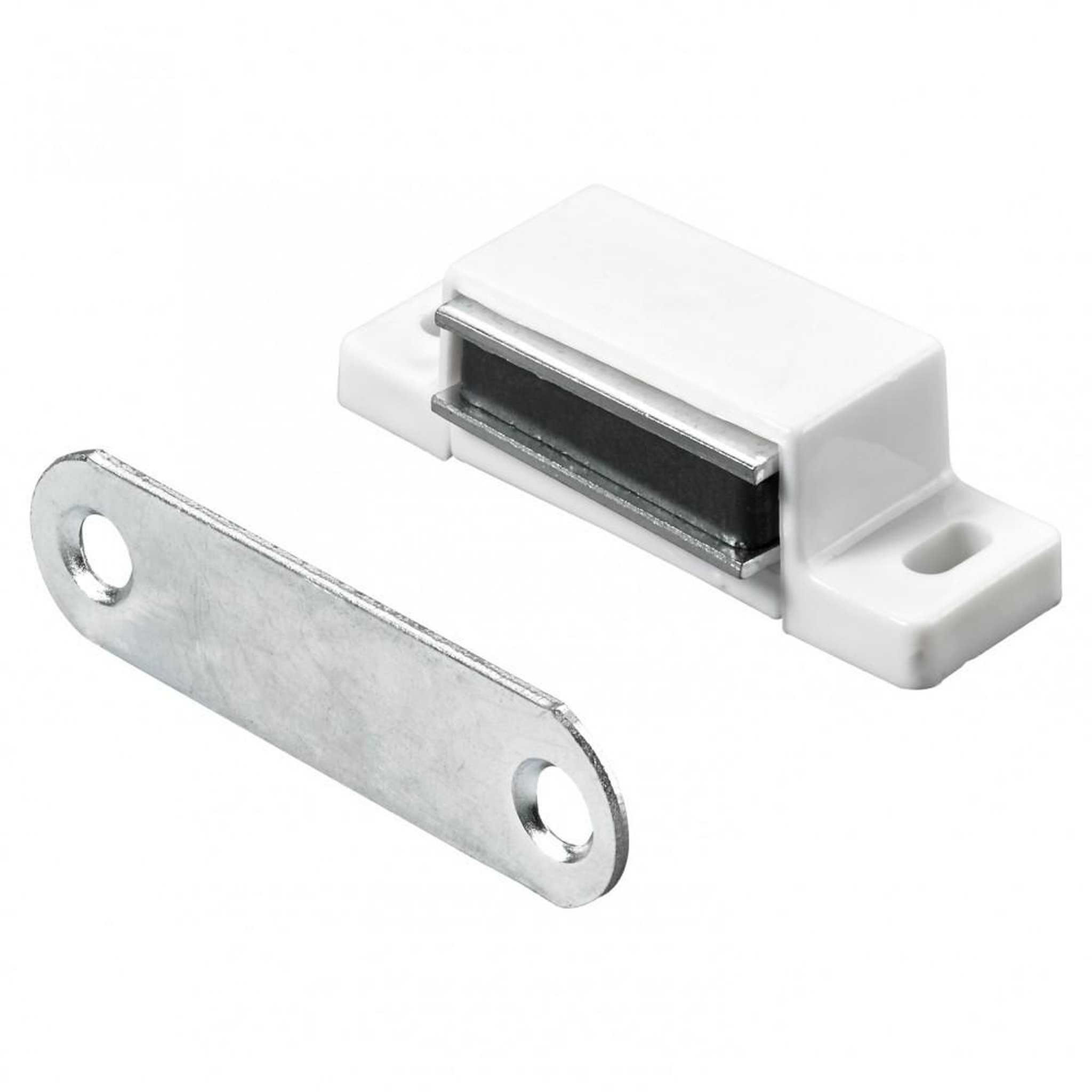 CENTRALE BRICO Lot de 10 loqueteaux magnétiques plastique HETTICH, L.14.5 x l.45.3 mm