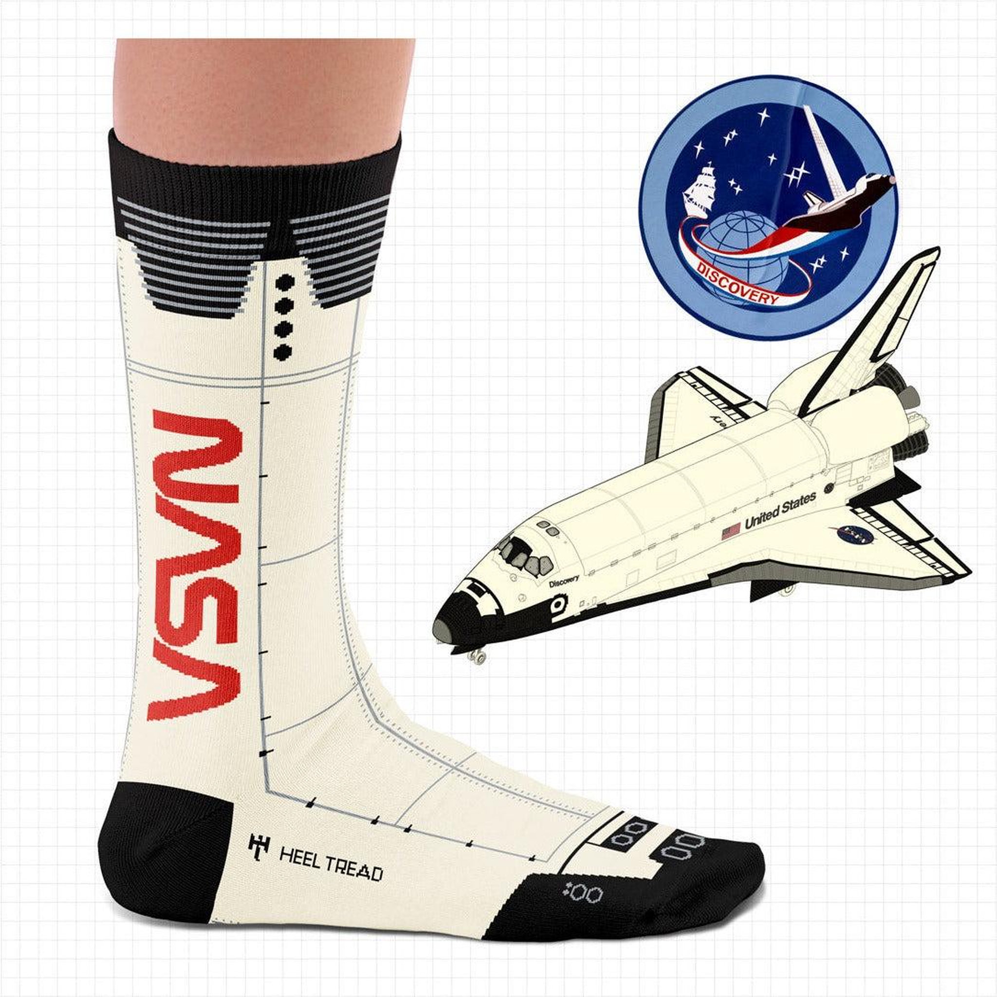 Voir la diapositive 5 : SOCK AFFAIRS Chaussettes navette spatiale de la nasa