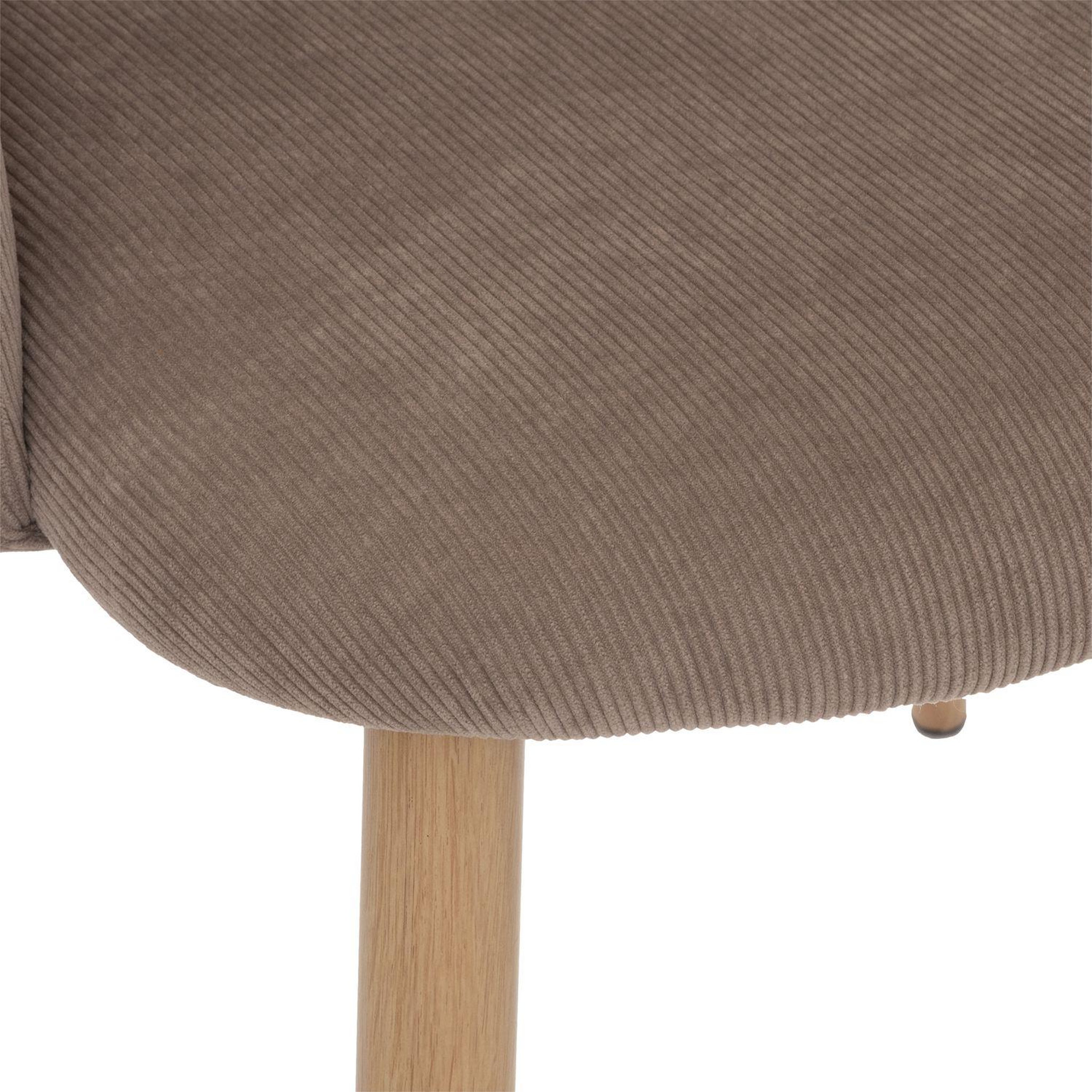 Voir la diapositive 6 : TOILINUX Lot de 4 chaises en velours côtelé et pieds effet hêtre CELESTE