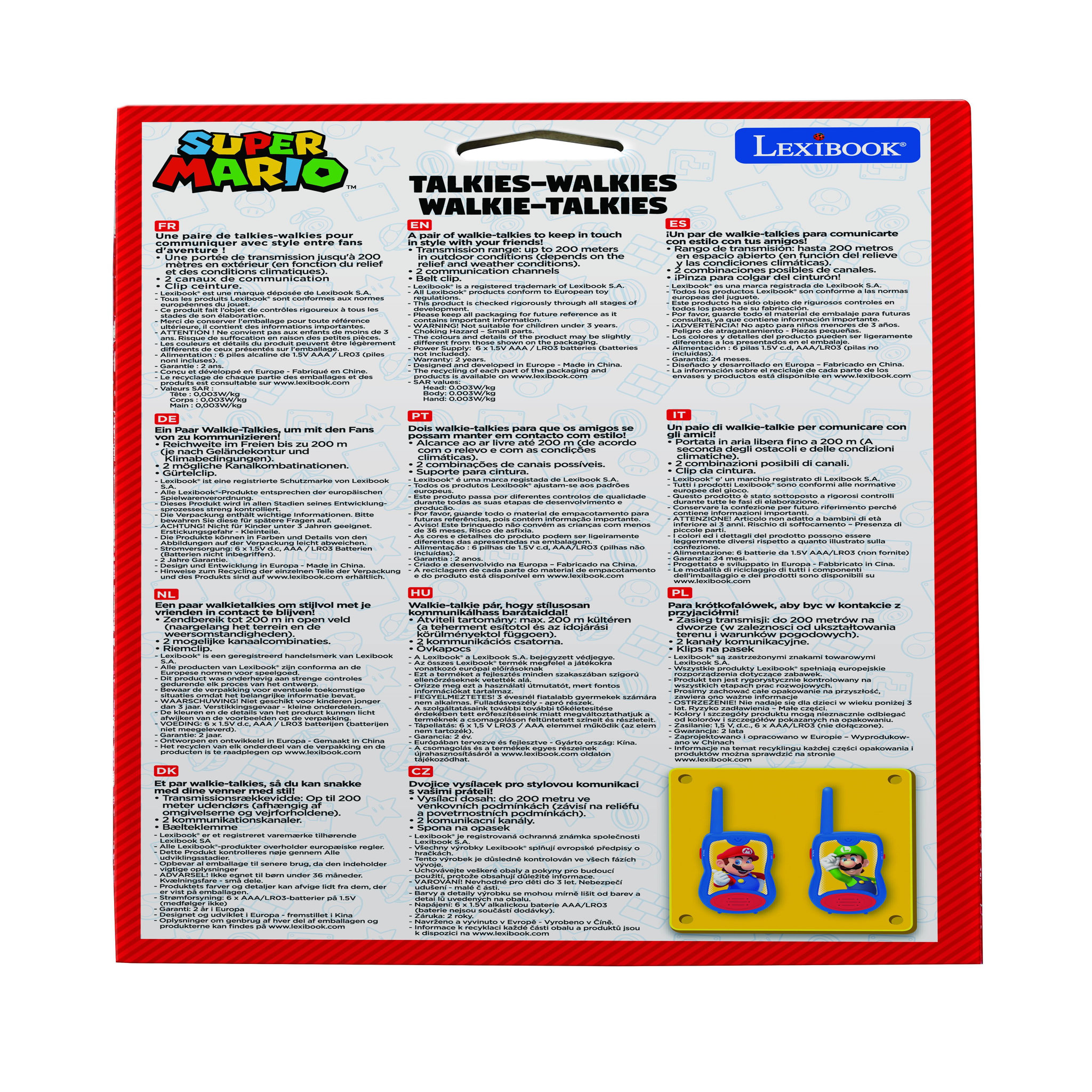 Voir la diapositive 5 : Lexibook Talkies-Walkies Super Mario portée 200m