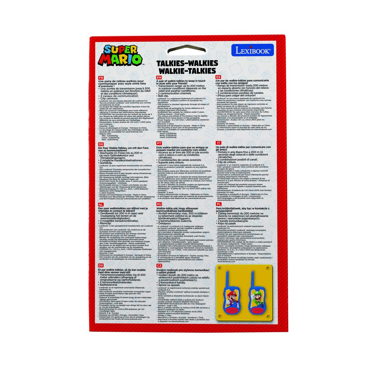 Lexibook Talkies-Walkies Super Mario portée 200m
