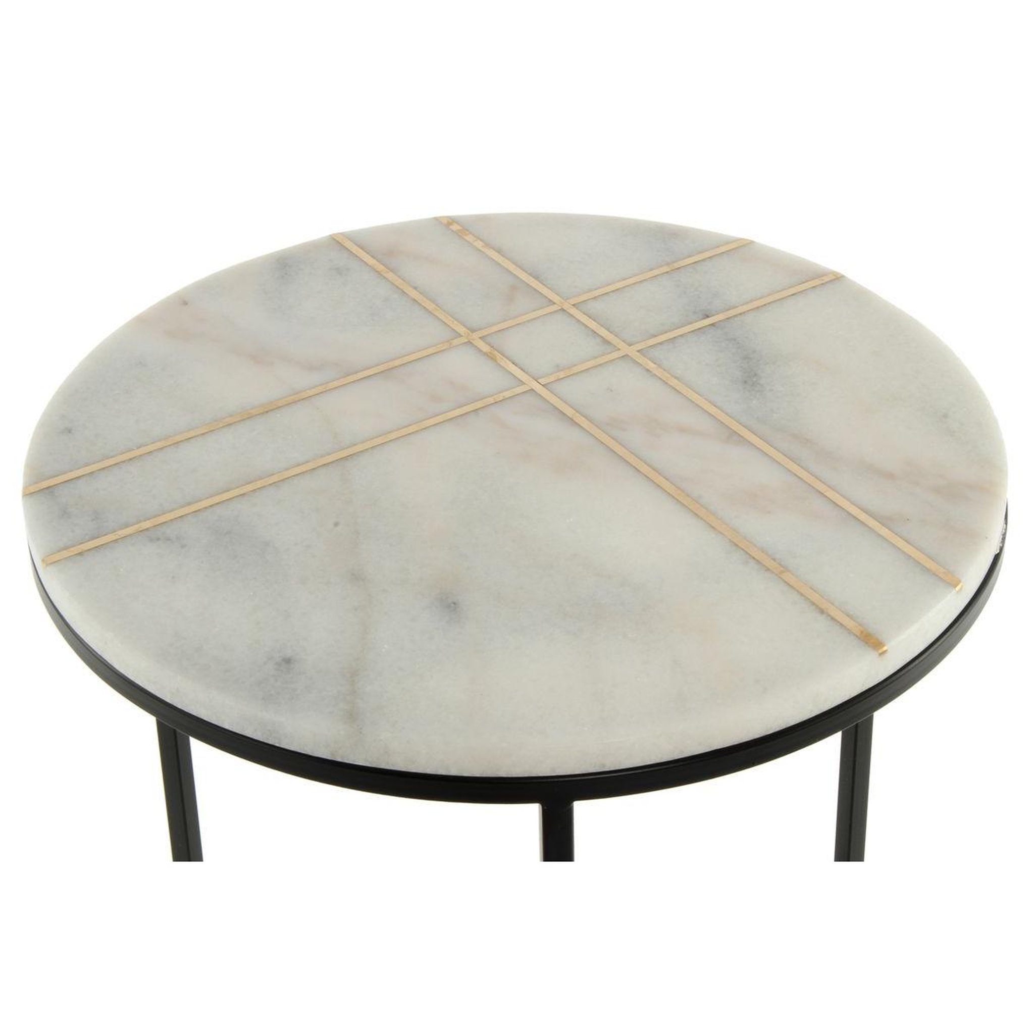 Voir la diapositive 2 : Paris Prix Table d'appoint en marbre  louis  64cm blanc