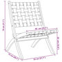 Voir la diapositive 6 : VIDAXL Chaises de jardin pliantes lot de 2 bois d'acacia solide tissu