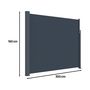 Voir la diapositive 3 : Habitat et Jardin Paravent d'extérieur rétractable - 300 x 160 cm - Gris