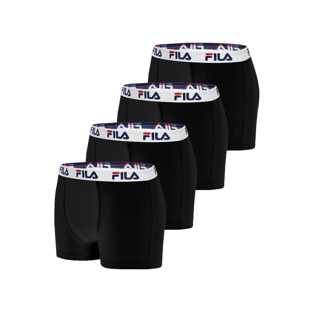 FILA Lot de 4 Boxers Coton homme FU5016 Uni