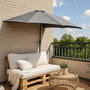 Voir la diapositive 4 : CONCEPT USINE Demi parasol de balcon gris CATANE