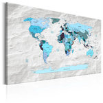 Paris Prix Tableau Imprimé  World Map : Blue Pilgrimages. Coloris disponibles : Multicolore