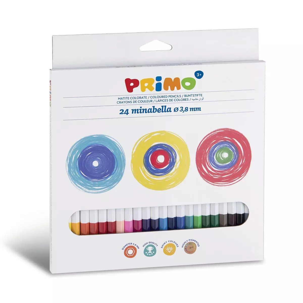 PRIMO 24 crayons de couleur Minabella