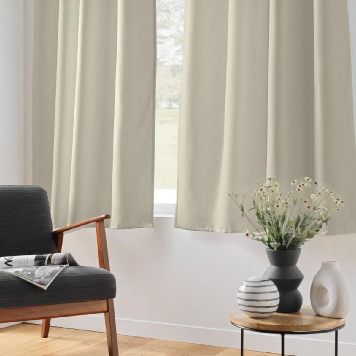 Paris Prix Rideau Isolant Thermique  Micropolar  135x180cm Lin