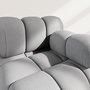 Voir la diapositive 4 : LISA DESIGN Ruby - module d'assise droit en velours texturé