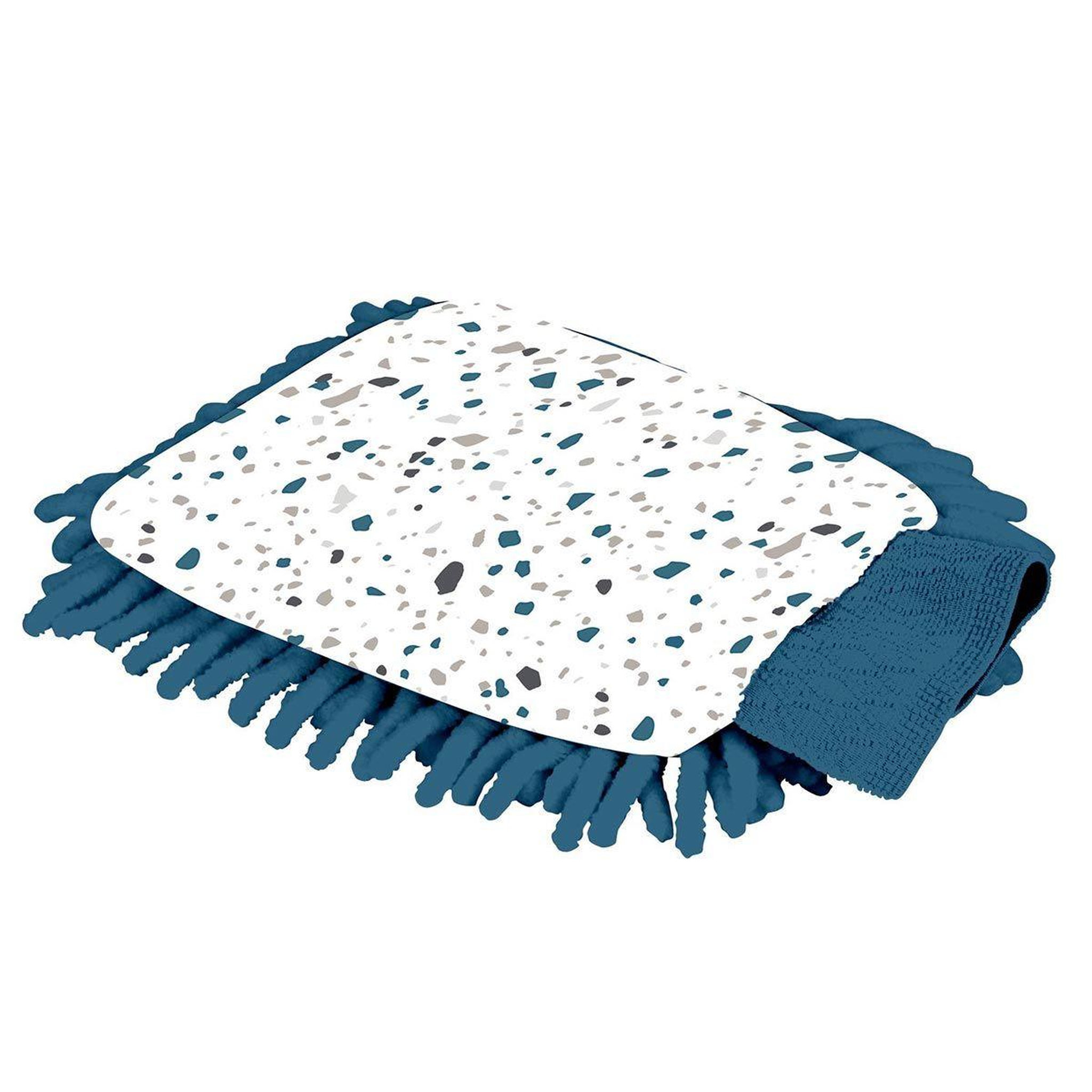 HOMEA Gant Microfibre  Terrazzo  23cm Blanc & Bleu