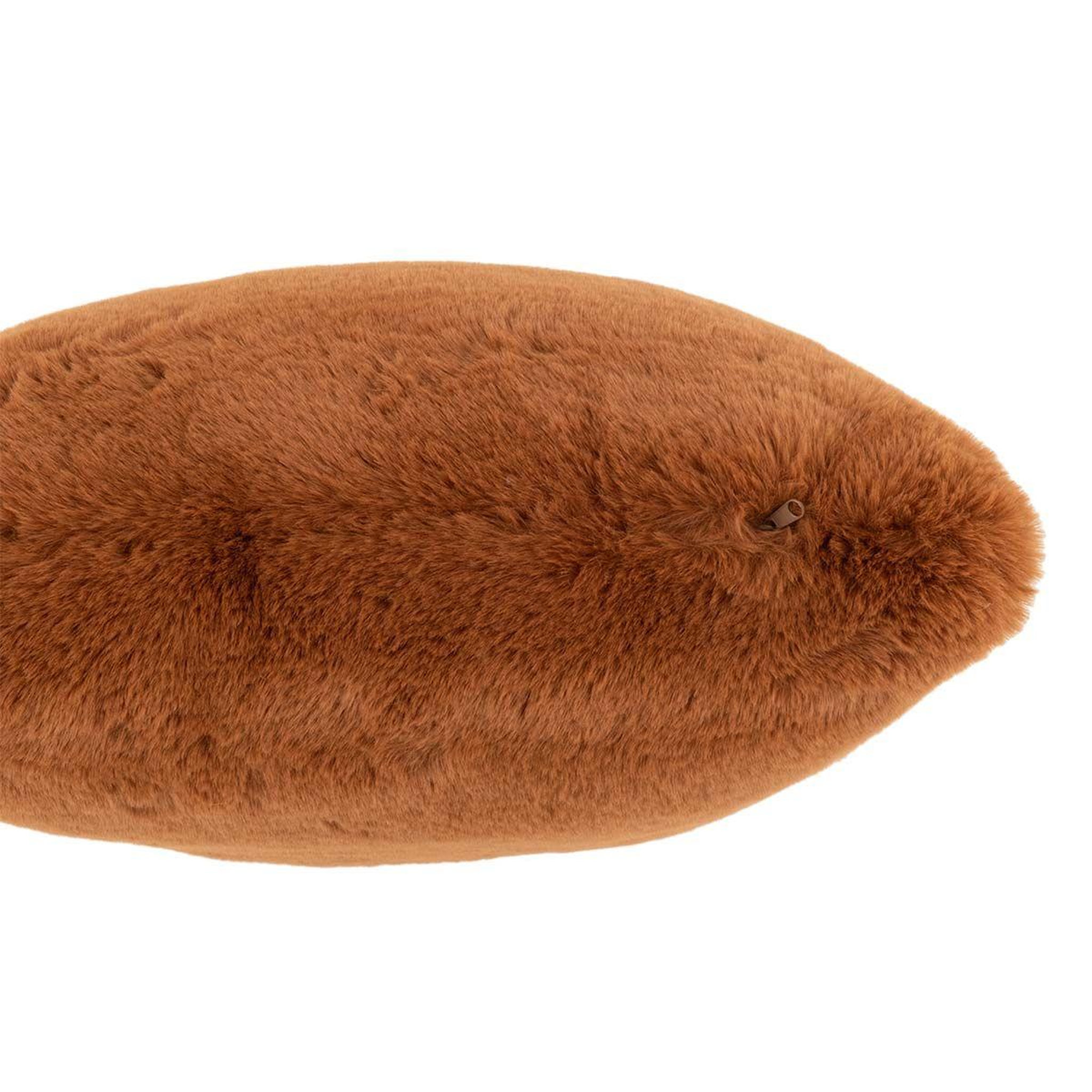 Voir la diapositive 2 : J-LINE Coussin imitation fourrure  cutie  45x45cm sienna
