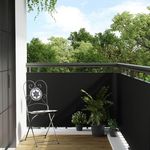 VIDAXL Paravent de balcon noir 400x90 cm resine tressee