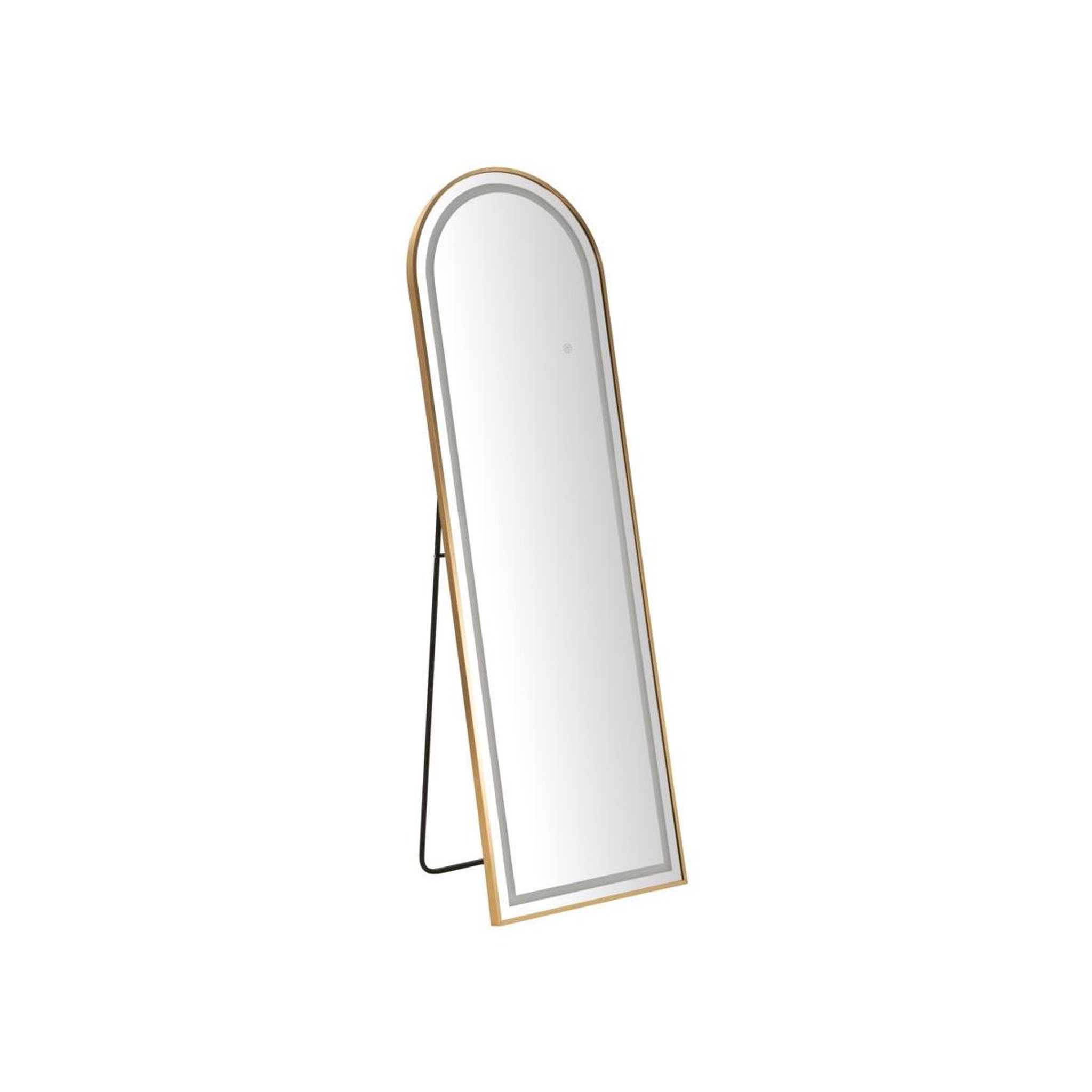 Paris Prix Miroir sur Pied LED  Simple Arc  160cm Or