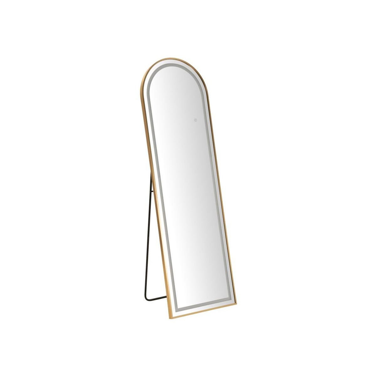 Paris Prix Miroir sur Pied LED  Simple Arc  160cm Or