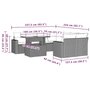 Voir la diapositive 6 : VIDAXL Salon de jardin 9 pcs avec coussins gris clair resine tressee