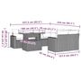 Voir la diapositive 6 : VIDAXL Salon de jardin 9 pcs avec coussins gris clair resine tressee