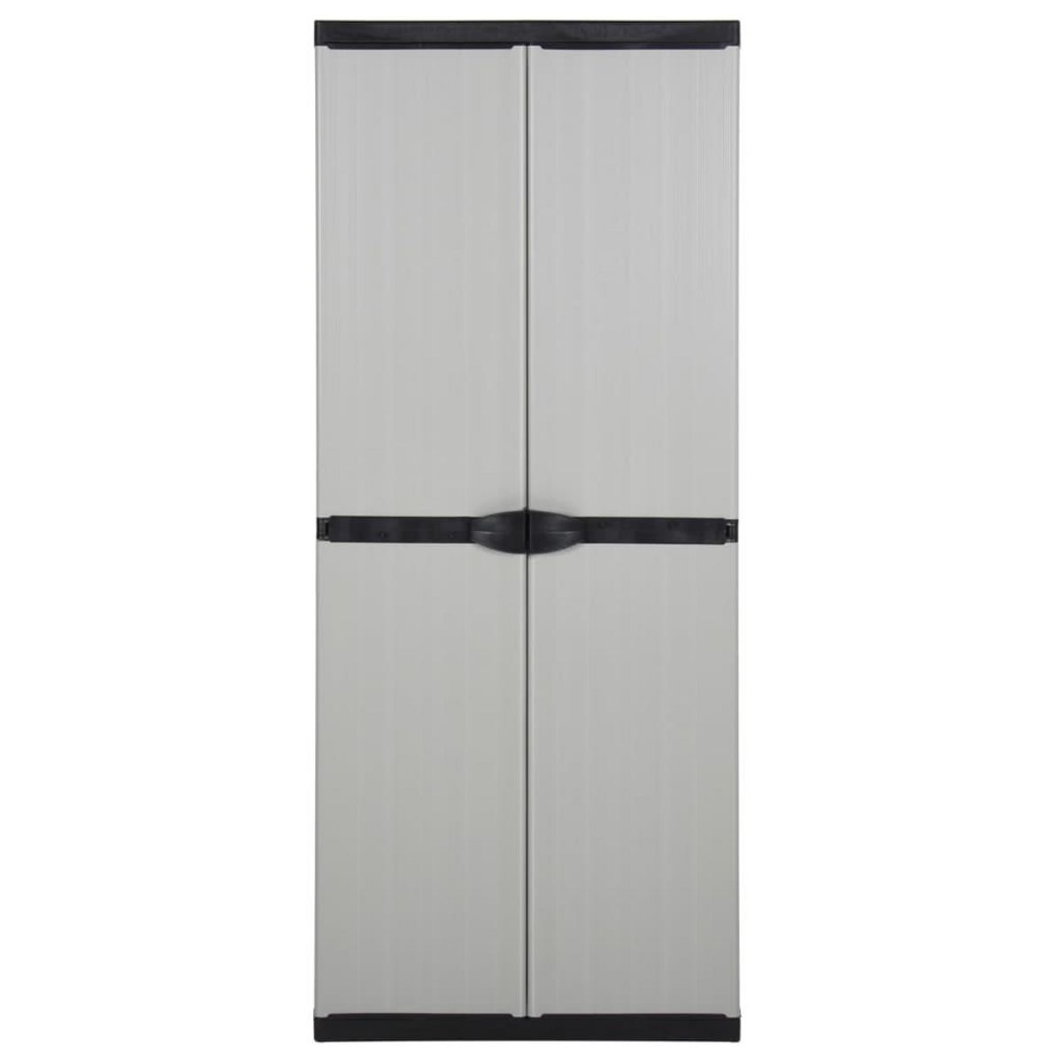 VIDAXL Armoire de rangement de jardin 3 etageres Gris/noir 68x40x168cm