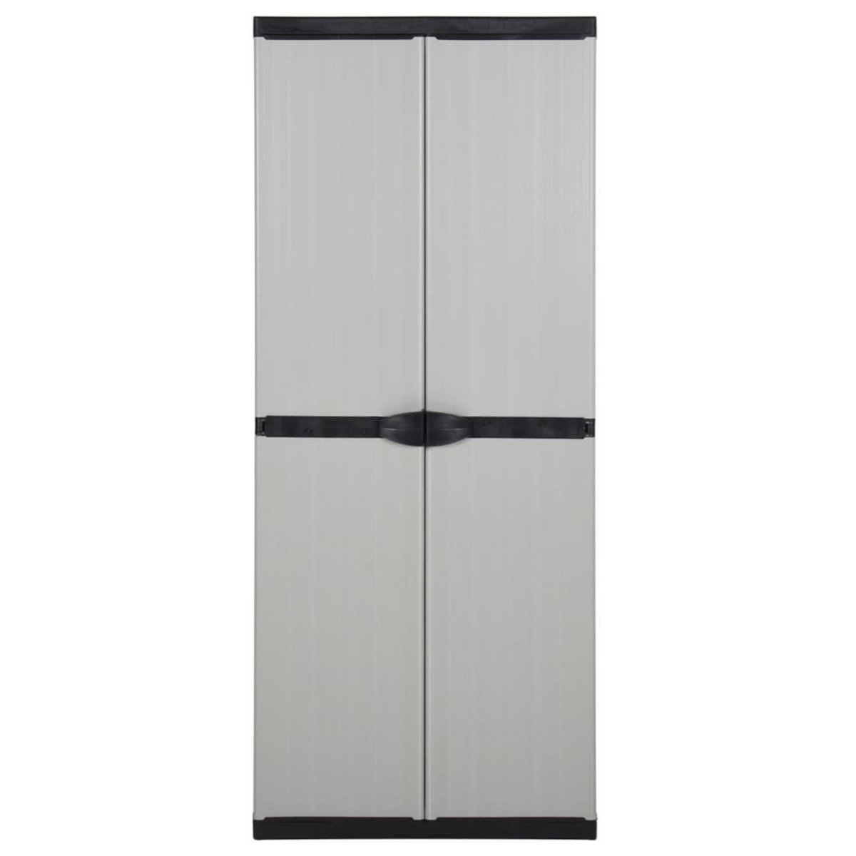 VIDAXL Armoire de rangement de jardin 3 etageres Gris/noir 68x40x168cm