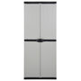 Voir la diapositive 2 : VIDAXL Armoire de rangement de jardin 3 etageres Gris/noir 68x40x168cm