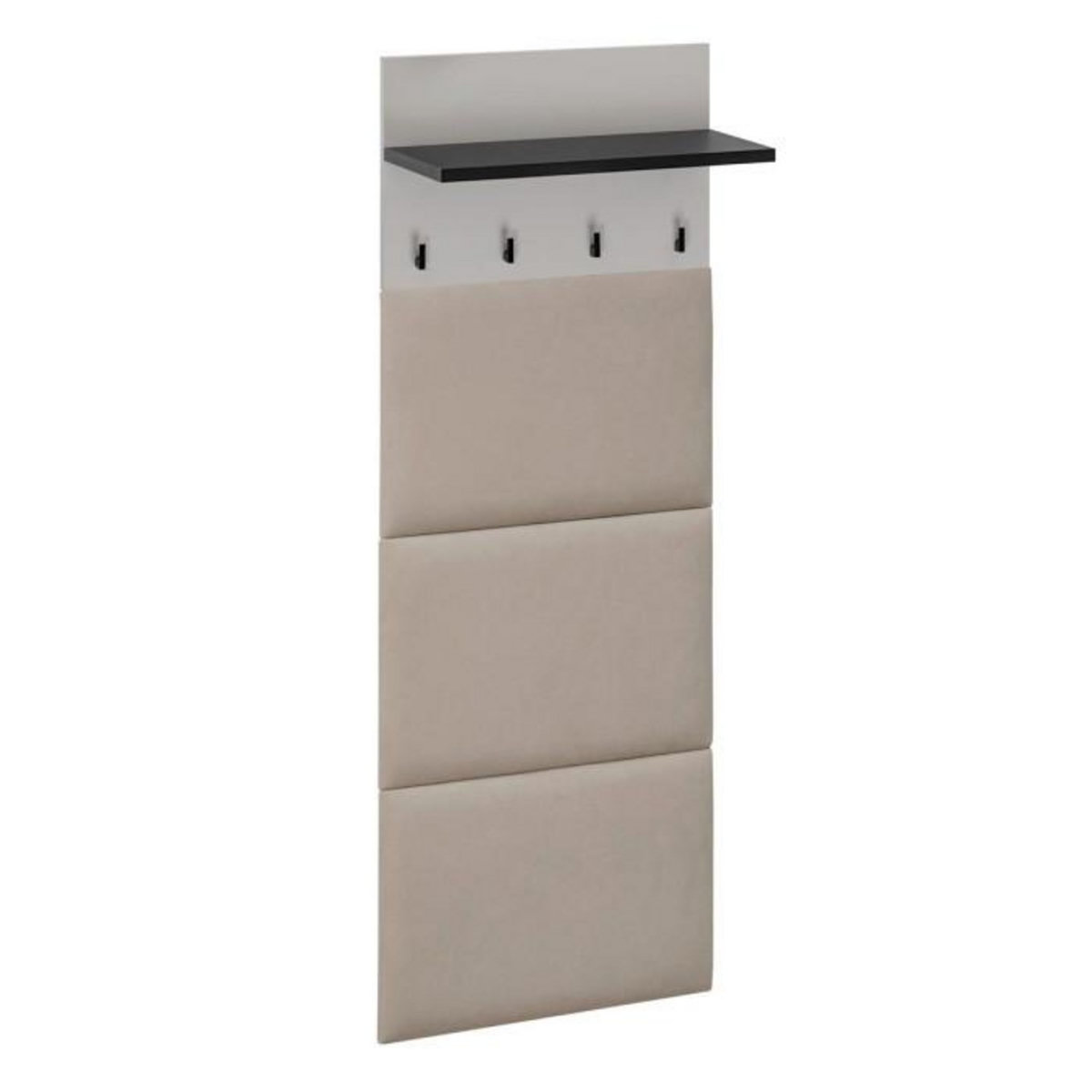 Paris Prix Aménagement Dressing Rembourré  Hugo  157cm Gris & Noir