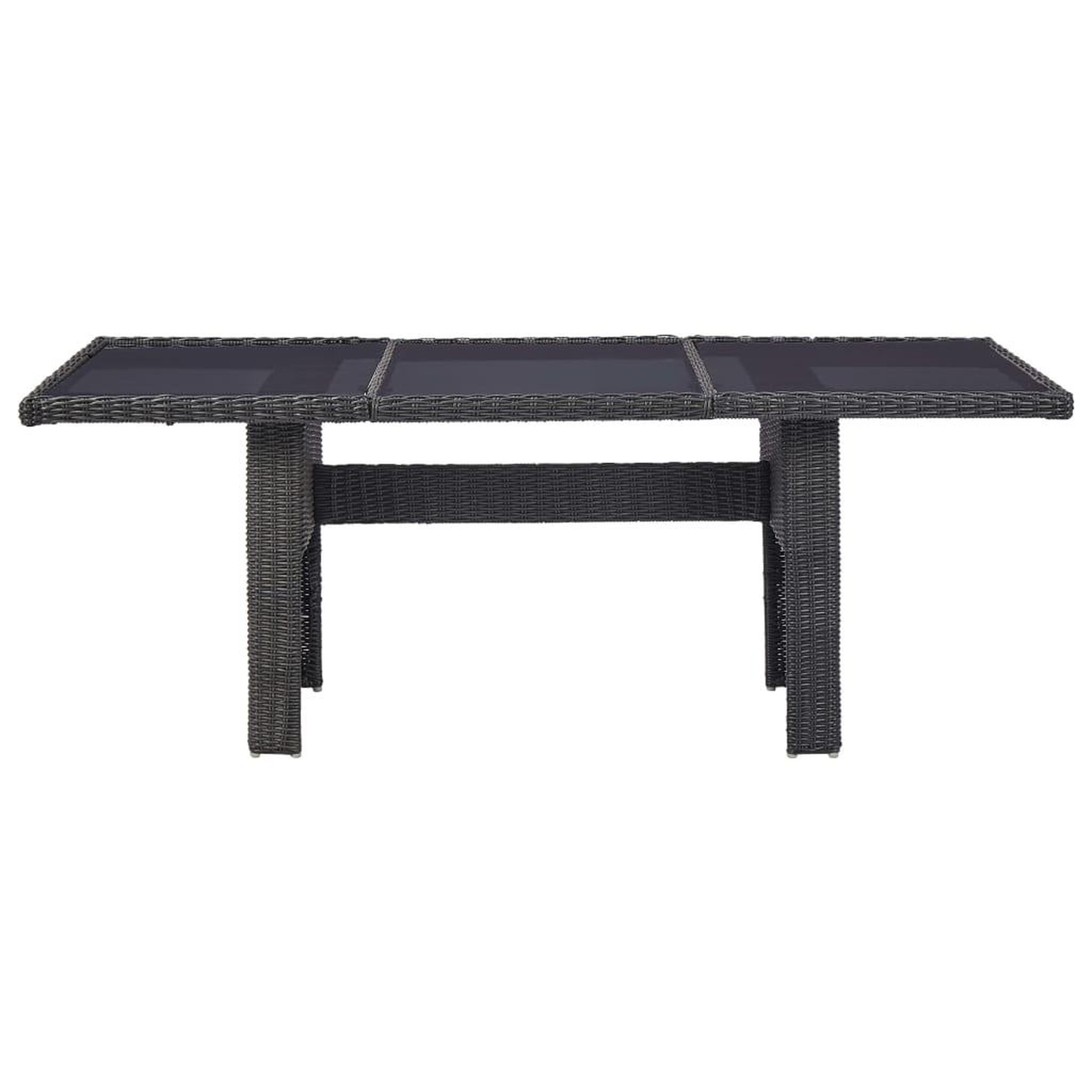 Voir la diapositive 3 : VIDAXL Ensemble a manger d'exterieur 7 pcs Resine tressee Noir