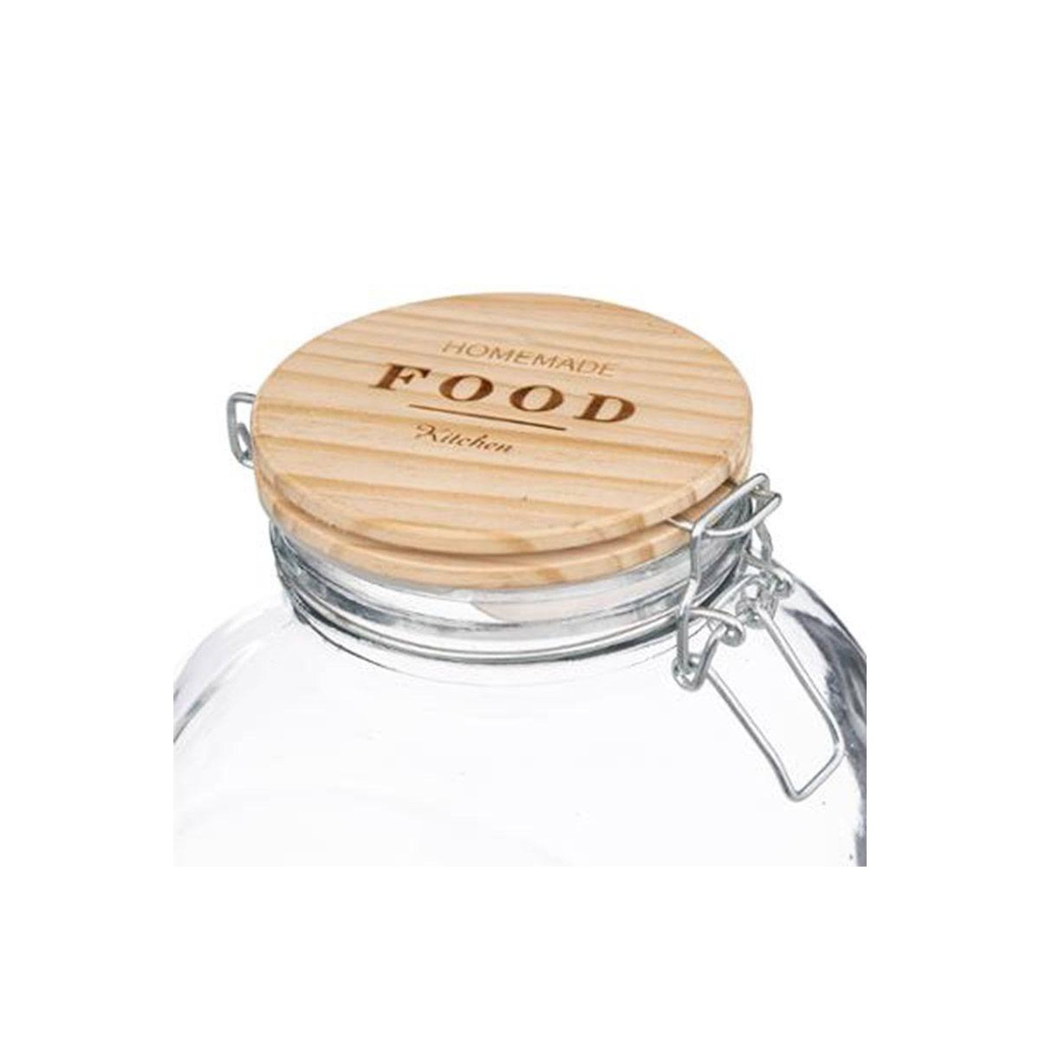 Voir la diapositive 3 : FIVE Bocal en verre  wording  2,2l transparent