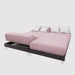 SOLEIL D'OCRE Drap housse en coton 57 fils UNI, par Soleil d'ocre. Coloris disponibles : Rouge, Rose, Bleu, Marron, Beige, Vert, Noir, Jaune, Blanc, Gris