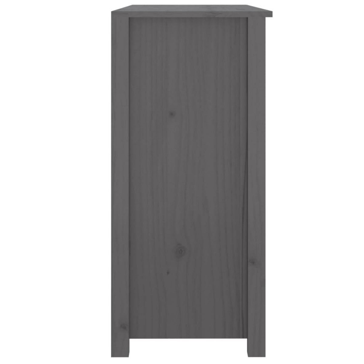 VIDAXL Buffet Gris 100x35x74 cm Bois massif de pin