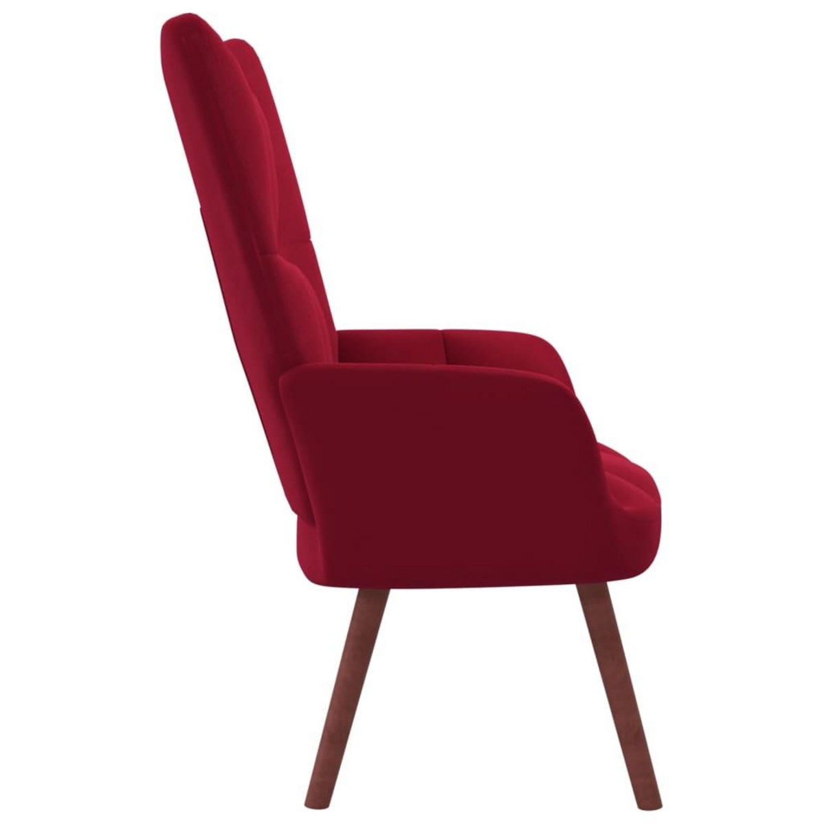 VIDAXL Chaise de relaxation Rouge bordeaux Velours