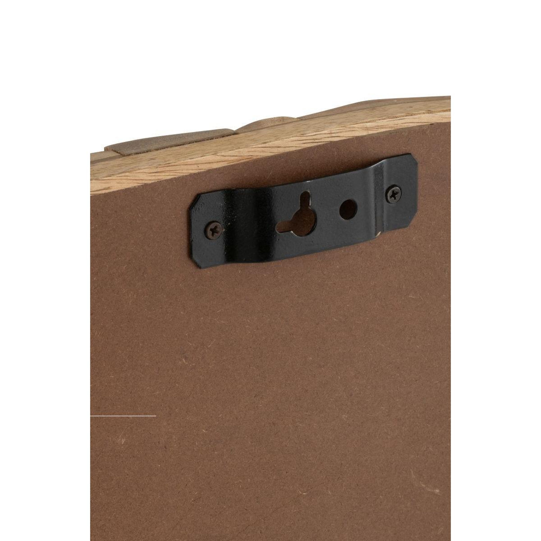 Voir la diapositive 4 : J-LINE Miroir Mural Ovale en Bois  Curve  152cm Naturel