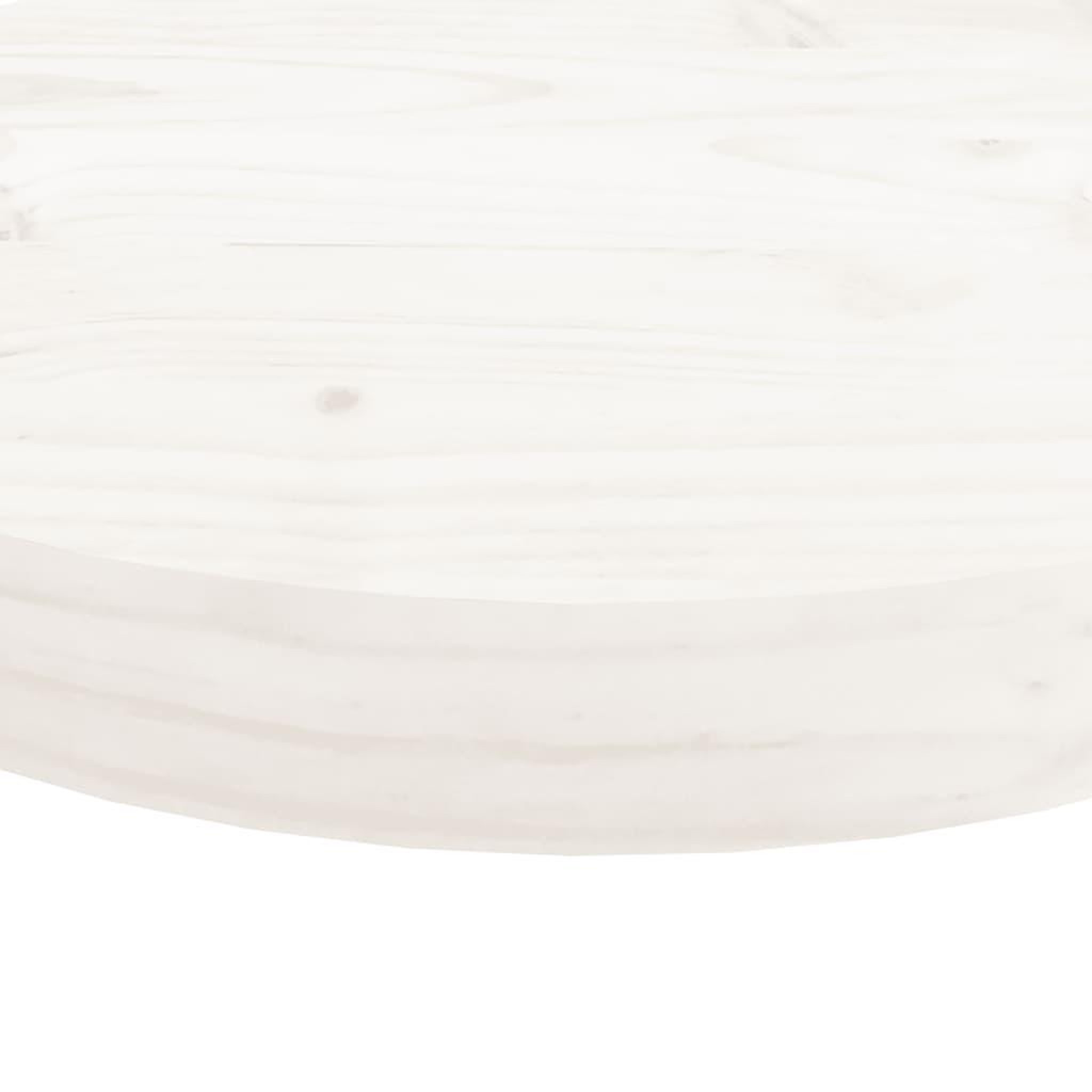 Voir la diapositive 5 : VIDAXL Dessus de table rond blanc Ø30x3 cm bois de pin massif