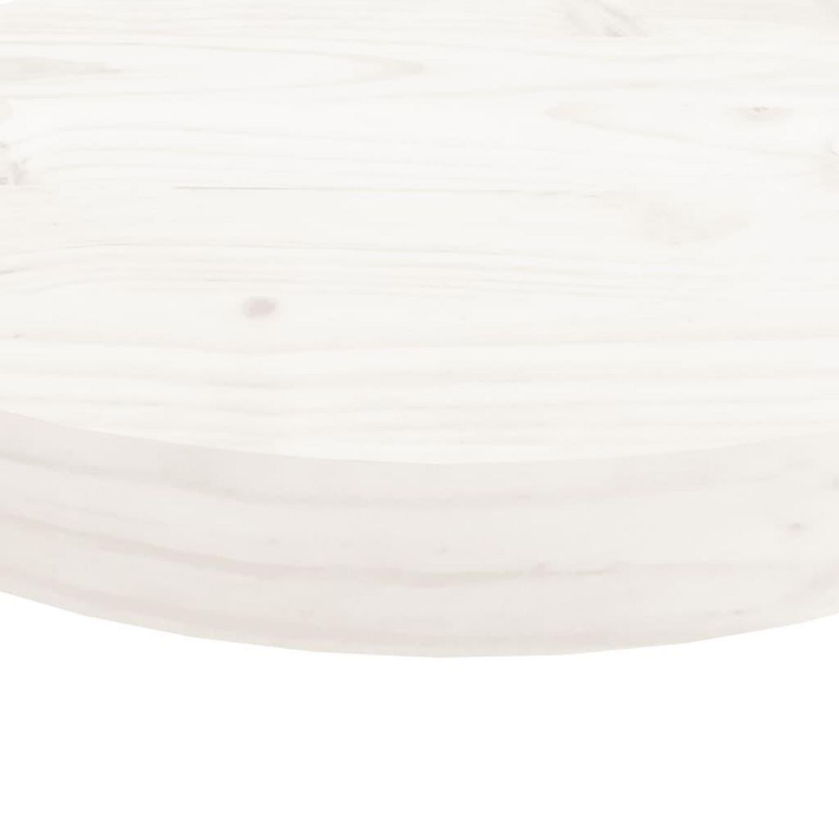 VIDAXL Dessus de table rond blanc Ø30x3 cm bois de pin massif