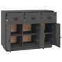 Voir la diapositive 5 : VIDAXL Buffet Gris 100x40x75 cm Bois massif de pin