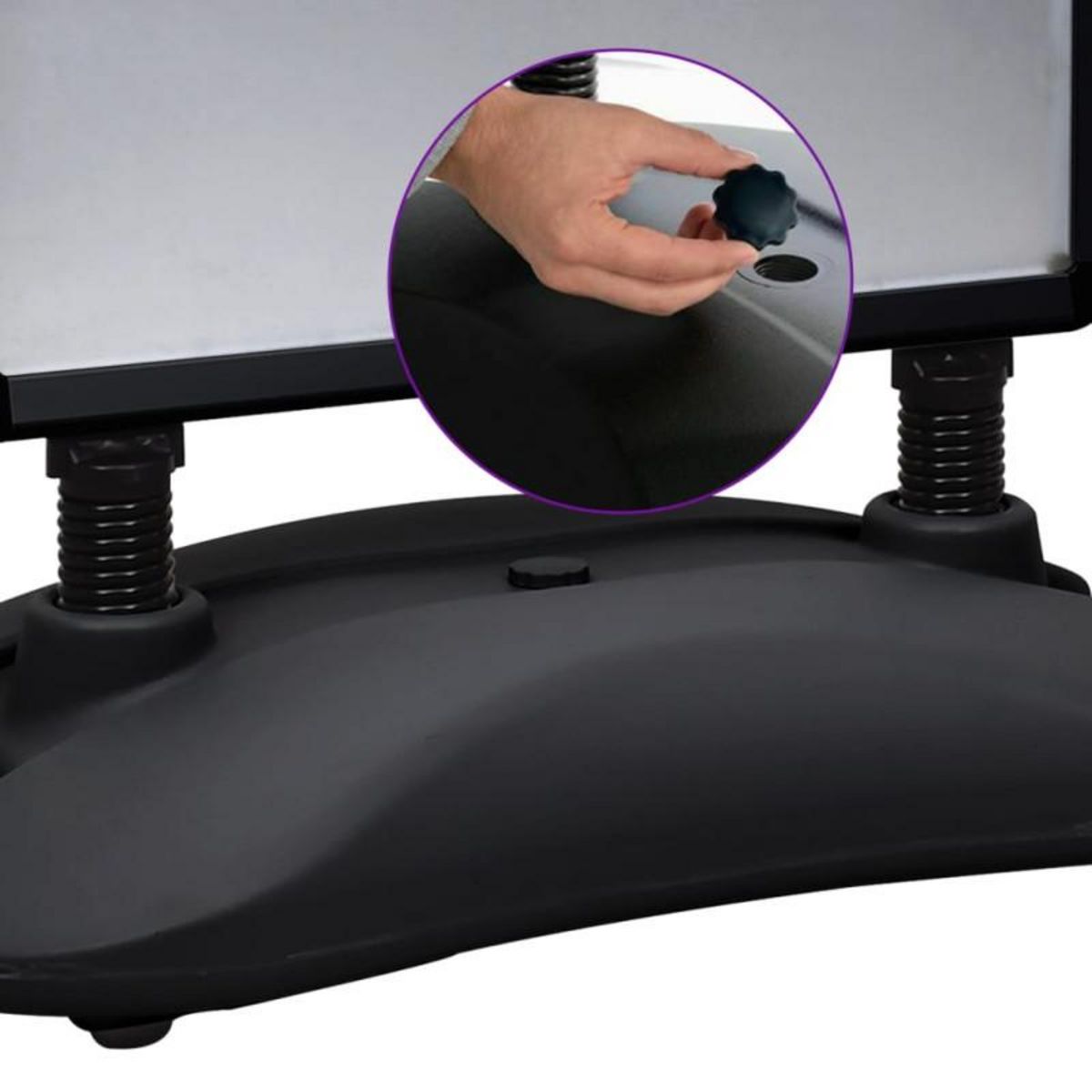 VIDAXL Support d affiche A1 à base d eau Noir Alliage d aluminium