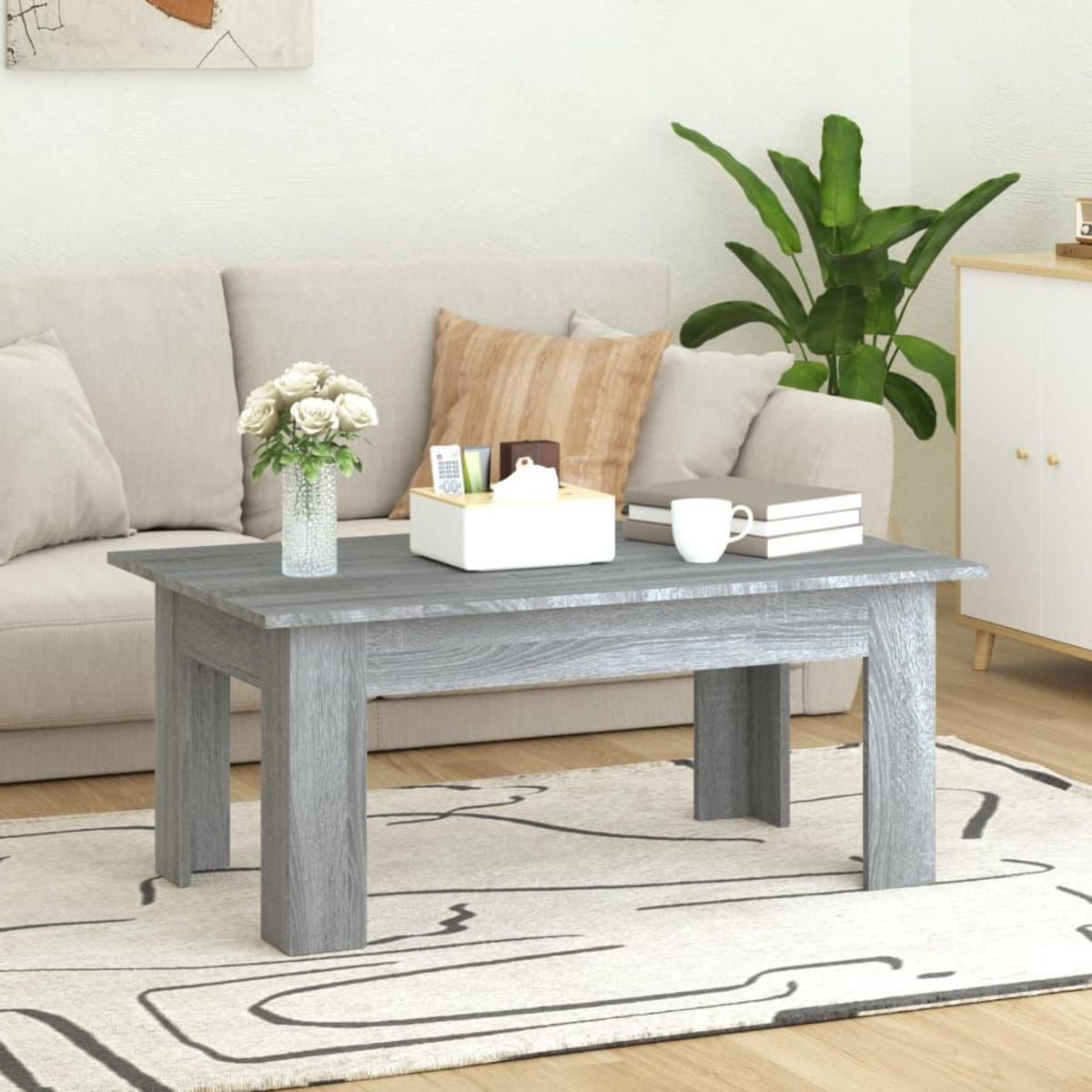 VIDAXL Table basse Sonoma gris 100x60x42 cm Bois d'ingenierie