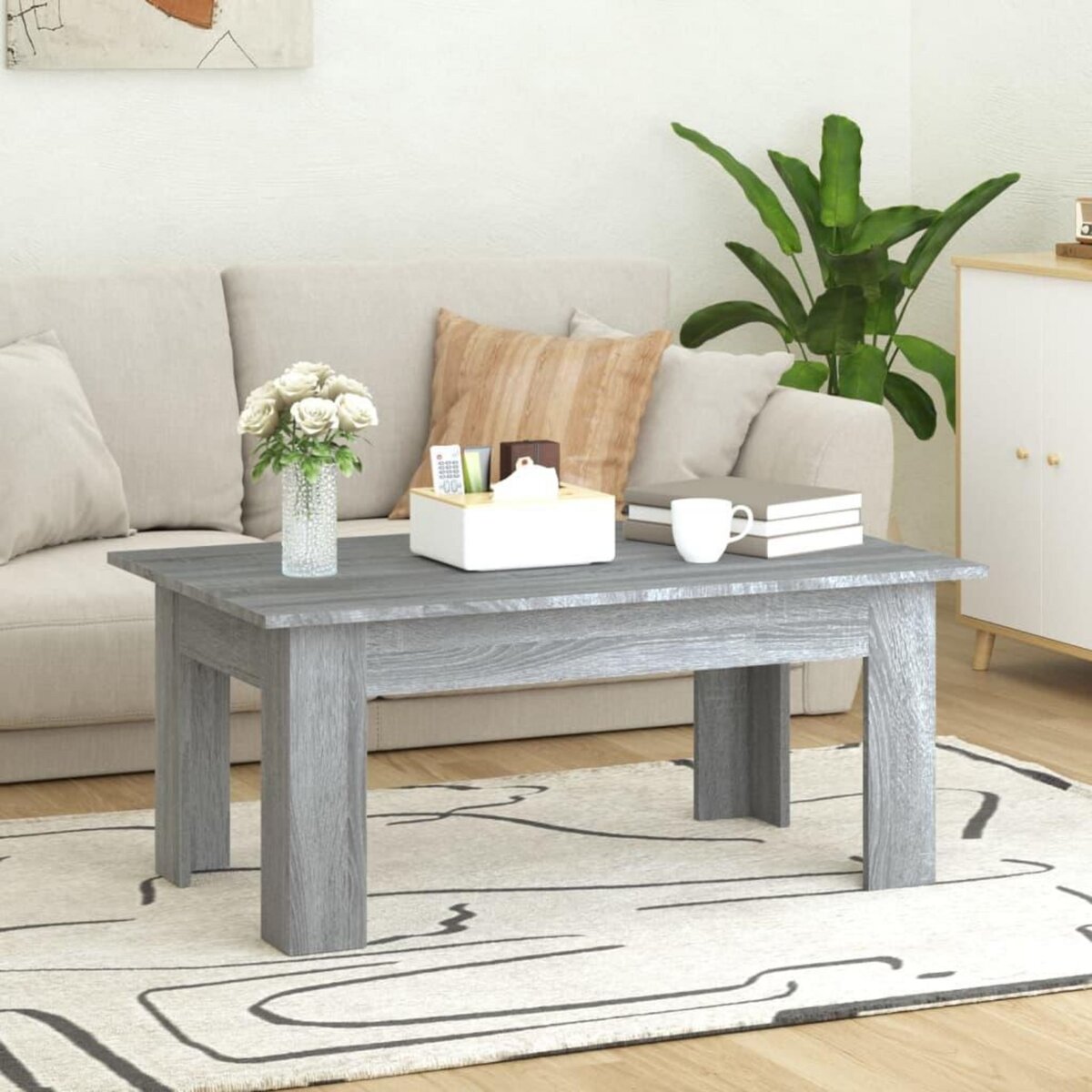 VIDAXL Table basse Sonoma gris 100x60x42 cm Bois d'ingenierie
