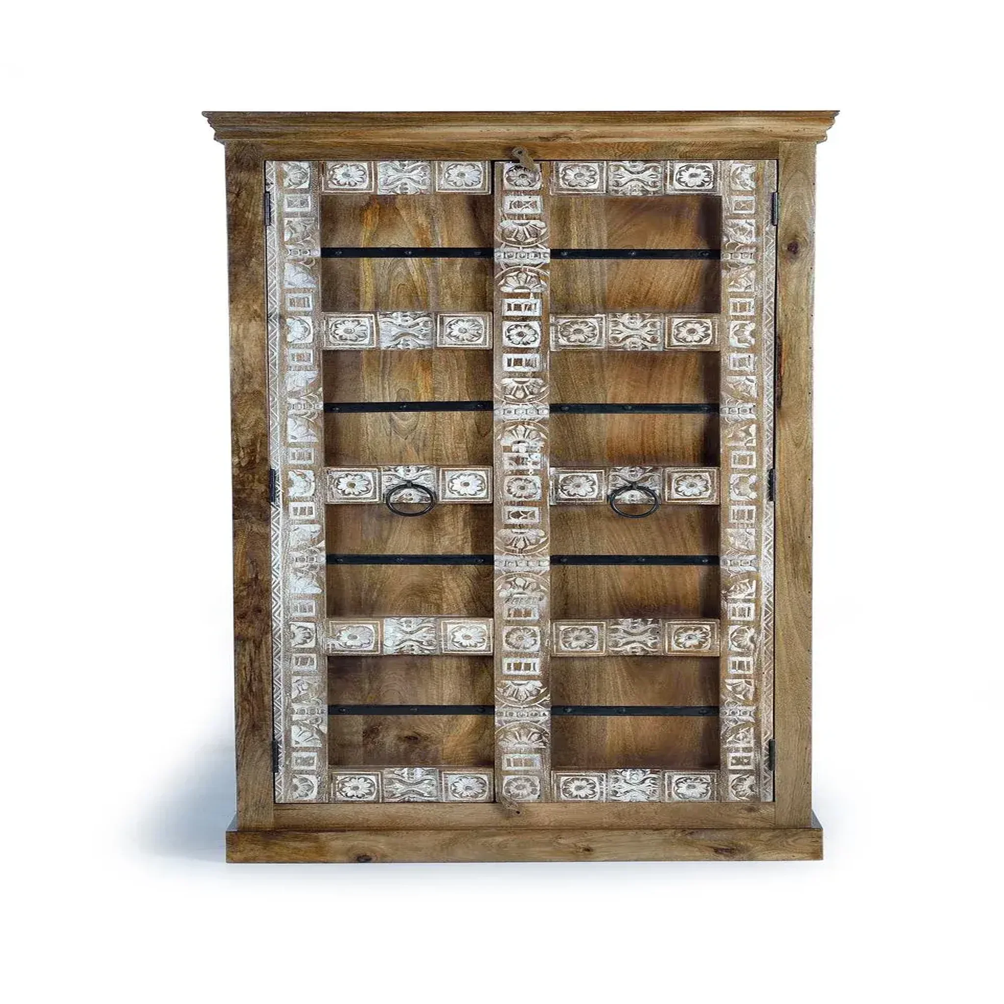 GINER Y COLOMER SL Armoire en bois de manguier 100cm style rustique moderne