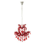 Paris Prix Lustre en Verre  Antique  57cm Rouge