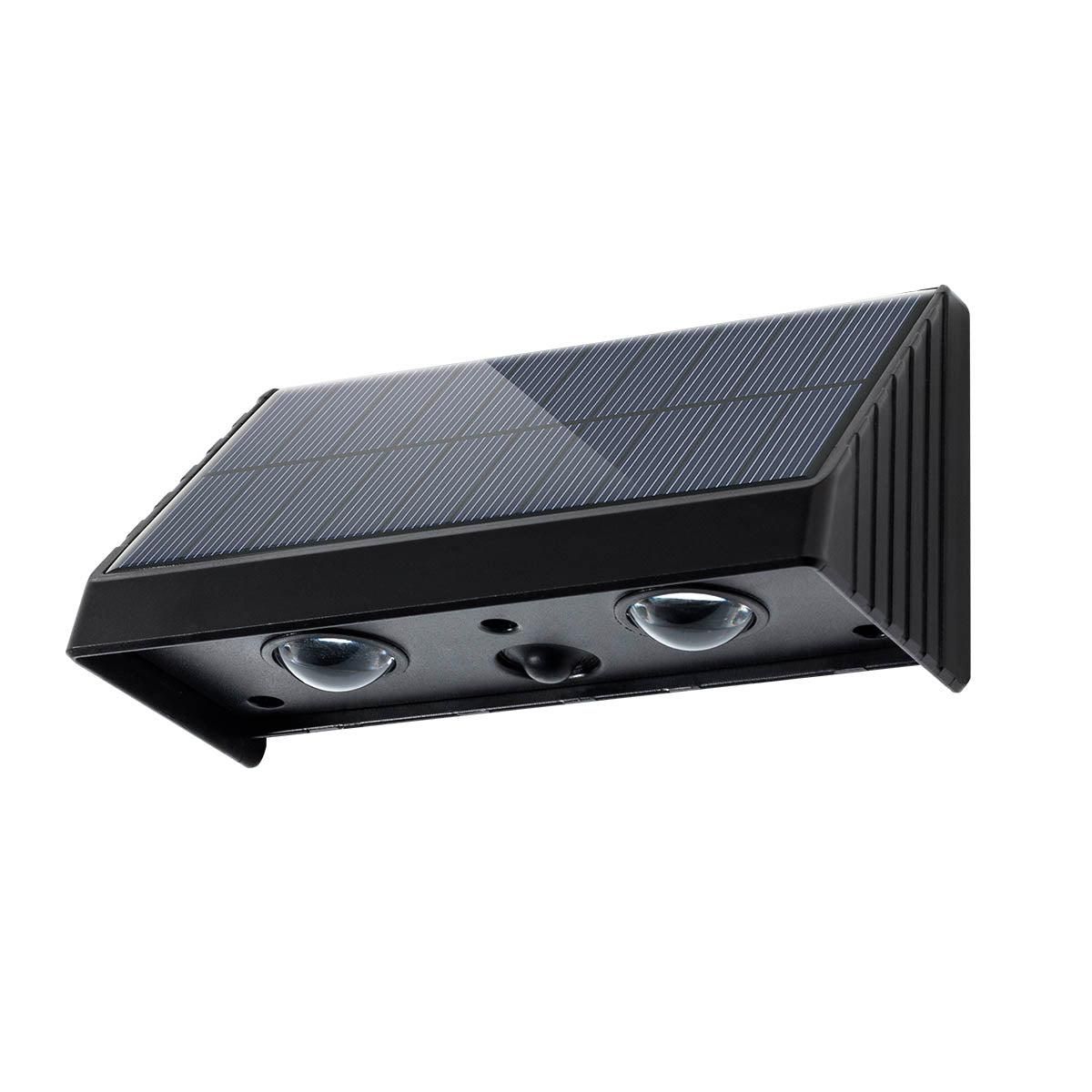 Lumisky Lot de 4 lampes murales solaires KYLA Noir Plastique H6cm