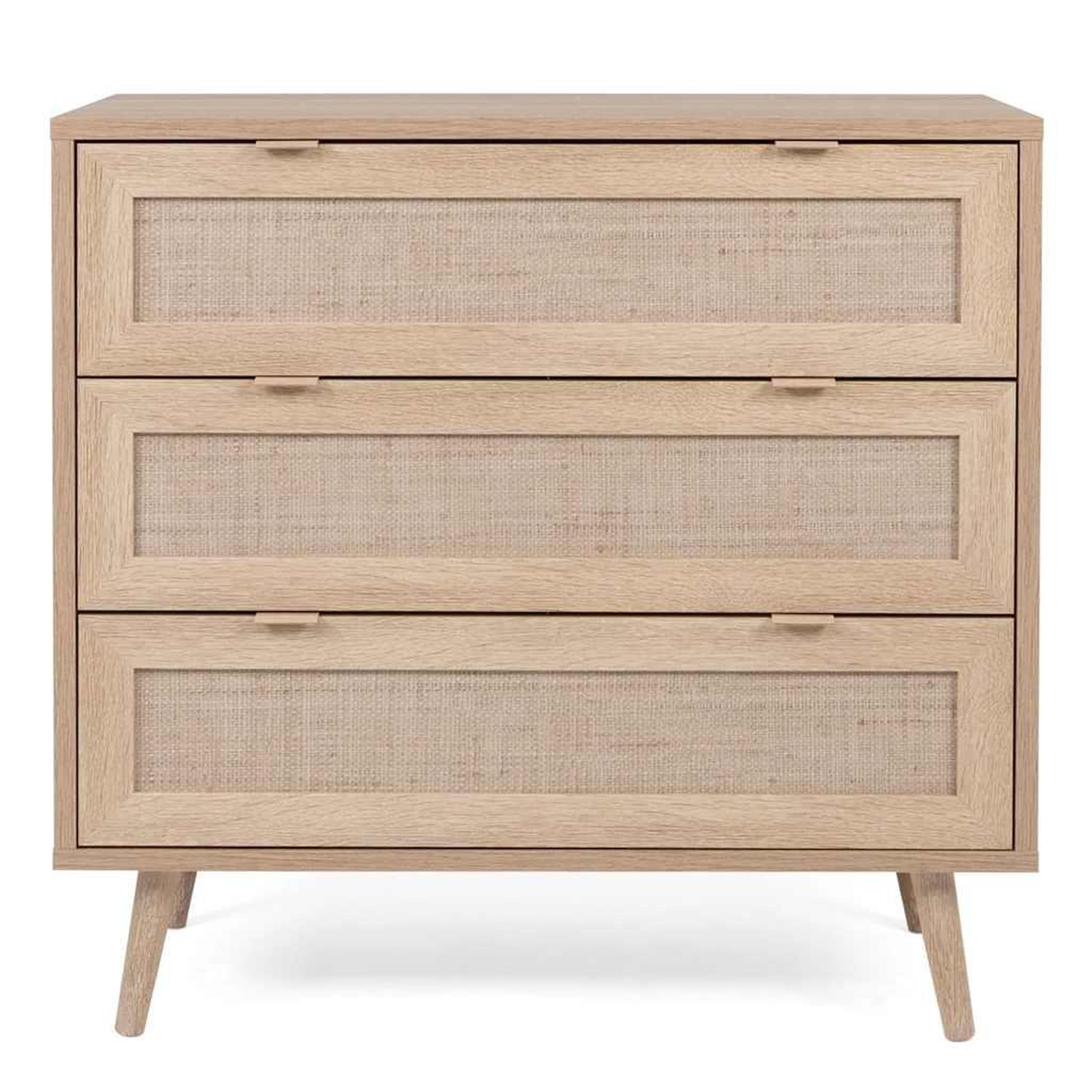 Voir la diapositive 2 : Finori Finori Commode Bali 03A Chene sonoma et impression de canne