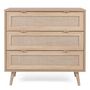 Voir la diapositive 2 : Finori Finori Commode Bali 03A Chene sonoma et impression de canne