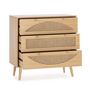 Voir la diapositive 3 : VS VENTA-STOCK Commode Luna 3 tiroirs couleur chêne