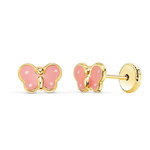 L'ATELIER D'AZUR Boucles d'Oreilles Or 18 Carats 750/000 Jaune - Papillons
