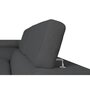 Canapé d'angle gauche convertible 5places tissu pieds bois noir  MARIUS 