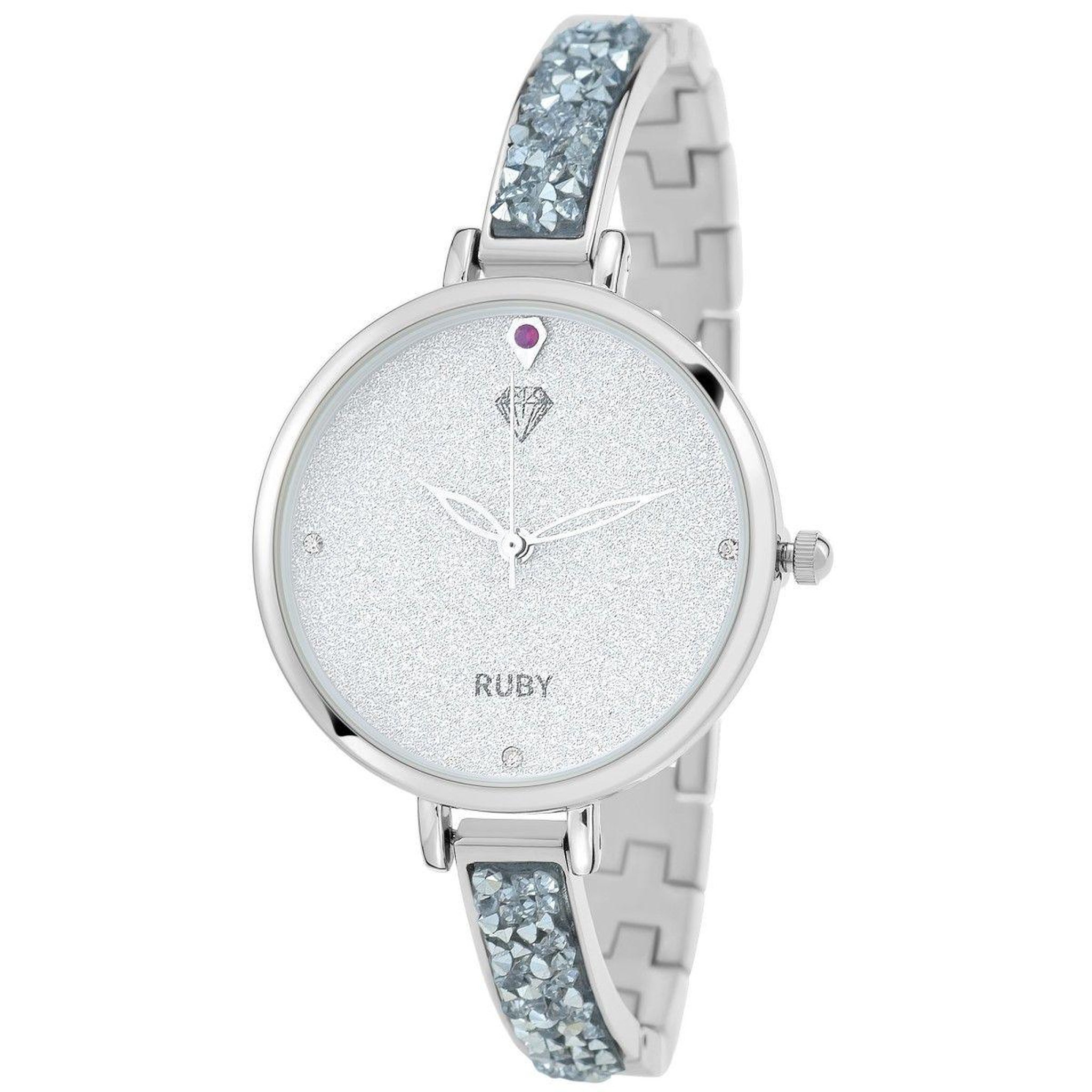 SC CRYSTAL Montre Nola SC Crystal ornée d'un rubis et de cristaux scintillants