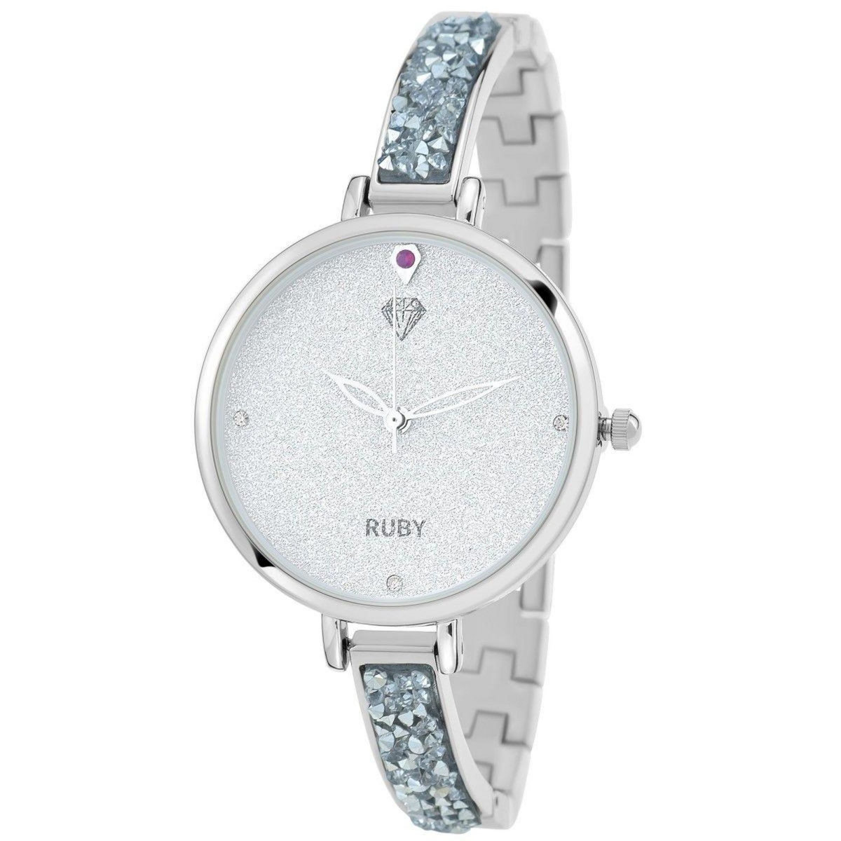 SC CRYSTAL Montre Nola SC Crystal ornée d'un rubis et de cristaux scintillants